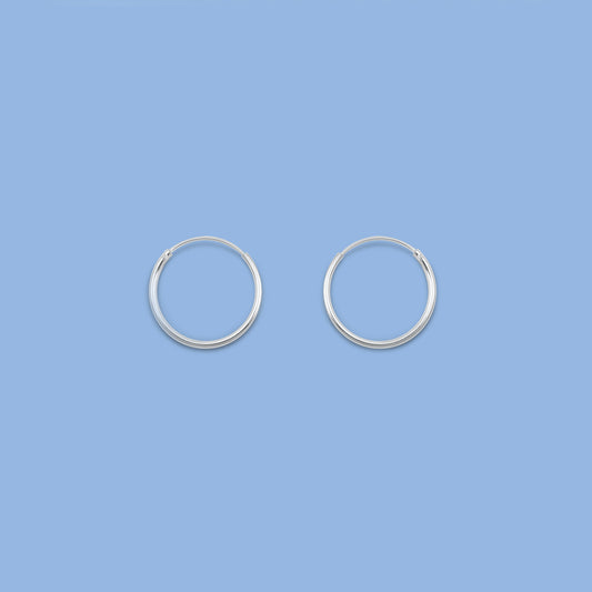 Continuous Hoop Earrings - 1.2 x 18 mm