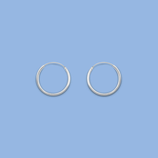 Continuous Hoop Earrings - 1.2 x 20 mm