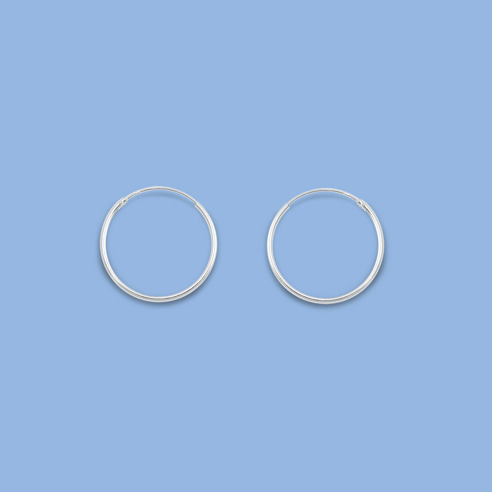 Continuous Hoop Earrings - 1.2 x 22 mm