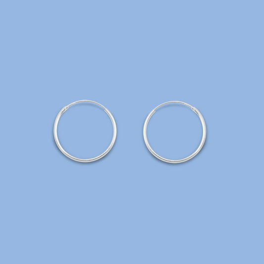 Continuous Hoop Earrings - 1.2 x 22 mm