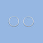 Continuous Hoop Earrings - 1.2 x 22 mm