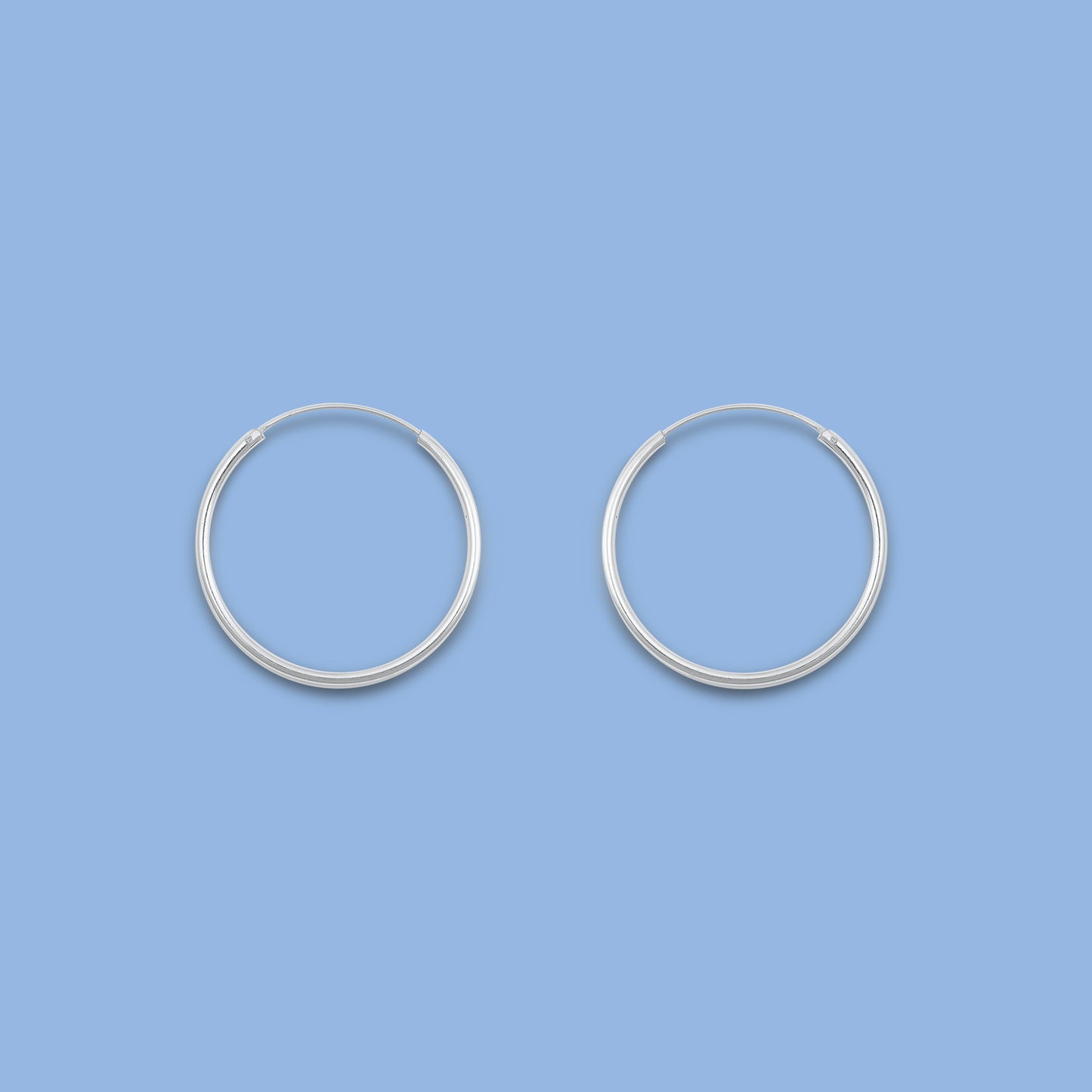 Continuous Hoop Earrings - 1.2 x 25 mm