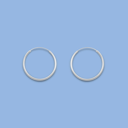 Continuous Hoop Earrings - 1.2 x 25 mm