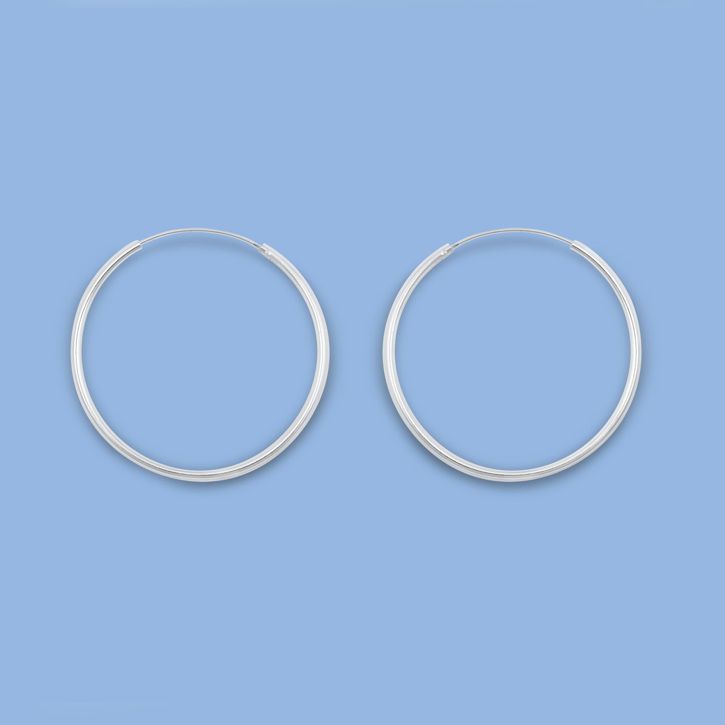 Continuous Hoop Earrings - 1.2 x 35 mm