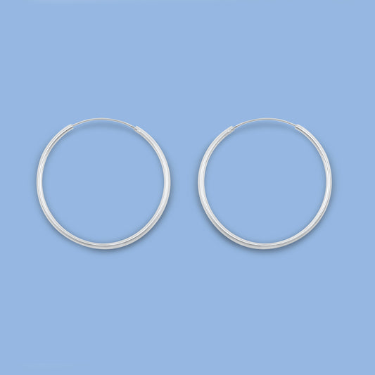 Continuous Hoop Earrings - 1.2 x 35 mm