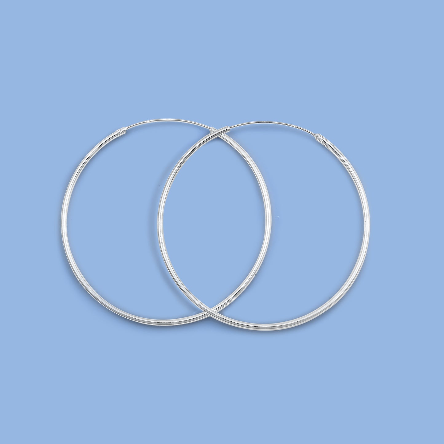 Continuous Hoop Earrings - 1.2 x 45 mm