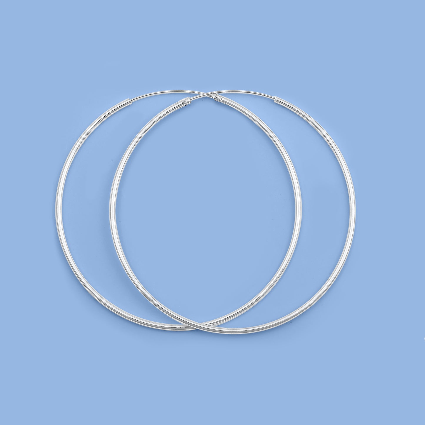 Continuous Hoop Earrings - 1.2 x 55 mm