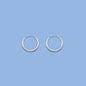 Silver Continuous Hoop Earrings - 1.5 x 18 mm