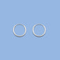 Silver Continuous Hoop Earrings - 1.5 x 20 mm