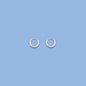 Silver Continuous Hoop Earrings - 2 x 10 mm