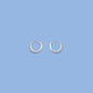 Silver Continuous Hoop Earrings - 2 x 12 mm