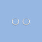 Silver Continuous Hoop Earrings - 2 x 16 mm