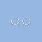 Silver Continuous Hoop Earrings - 2 x 18 mm