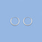 Silver Continuous Hoop Earrings - 2 x 20 mm