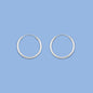 Silver Continuous Hoop Earrings - 2 x 25 mm