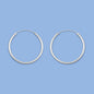 Silver Continuous Hoop Earrings - 2 x 35 mm
