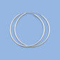 Silver Continuous Hoop Earrings - 2 x 55 mm