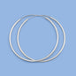 Silver Continuous Hoop Earrings - 2 x 60 mm