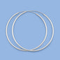 Silver Continuous Hoop Earrings - 2 x 65 mm