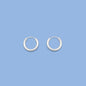 Silver Continuous Hoop Earrings - 2.5 x 16 mm