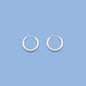 Silver Continuous Hoop Earrings - 2.5 x 18 mm