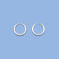 Silver Continuous Hoop Earrings - 2.5 x 20 mm