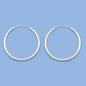 Silver Continuous Hoop Earrings - 2.5 x 40 mm