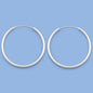 Silver Continuous Hoop Earrings - 2.5 x 45 mm