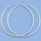 Silver Continuous Hoop Earrings - 2.5 x 80 mm