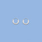 Silver Continuous Hoop Earrings - 3 X 14 mm