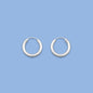 Silver Continuous Hoop Earrings - 3 X 20 mm