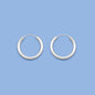 Silver Continuous Hoop Earrings - 3 X 25 mm