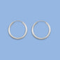 Silver Continuous Hoop Earrings - 3 X 30 mm