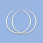 Silver Continuous Hoop Earrings - 3 X 55 mm