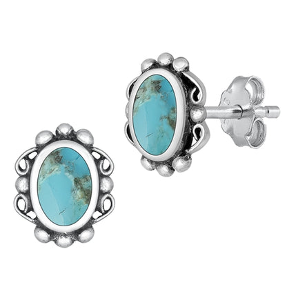 Silver Stone Earring