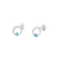 Silver Lab Opal Earring
