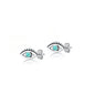 Silver Stone Earring - Evil Eye