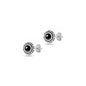 Silver Stone Earring - Sunburst