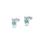 Silver Stone Earrings - Owls