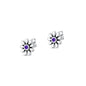 Silver CZ Earrings - Daisy