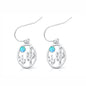 Silver Lab Opal Earrings - Cactus