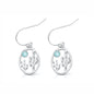 Silver Stone Earrings - Cactus