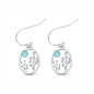 Silver Stone Earrings - Cactus