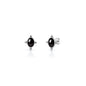 Silver Stone Earrings - Bali Style