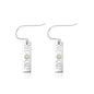 Sivler Stone Earrings - Moon Phases