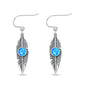 Silver Lab Opal Pendant - Feather