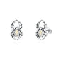 Silver Stone Earrings - Spider