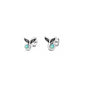 Silver Stone Earrings - Whale Tail