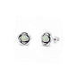 Silver Lab Opal Earrings - Flower