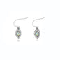 Silver Lab Opal Earrings - Leaf